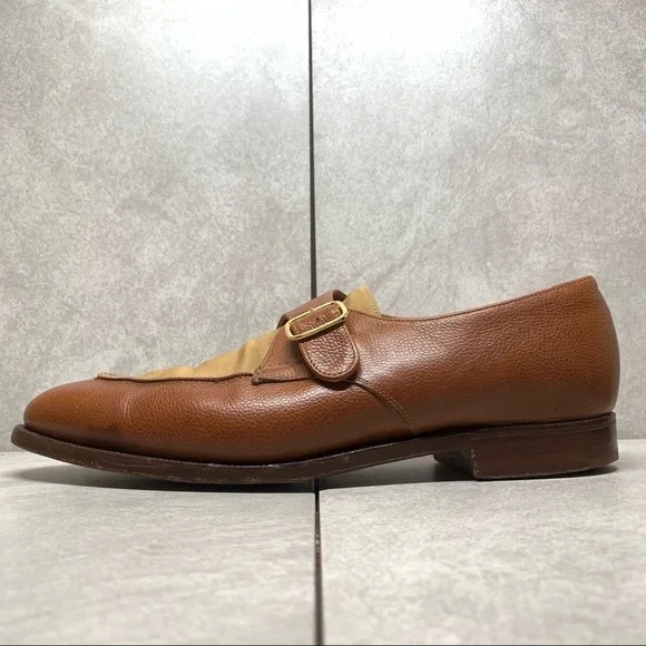 Crockett & Jones Hampsted leather + canvas shoes 9.5 D